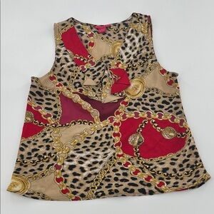 Sunny Leigh Chain Leopard‎ Print Top baroque resortwear mob wife